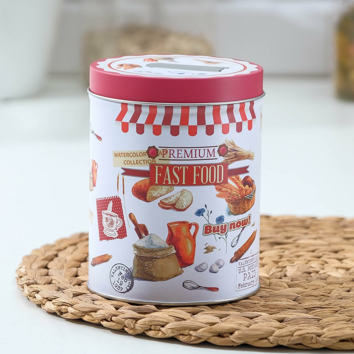 

Банка для сыпучих продуктов, Разноцветный