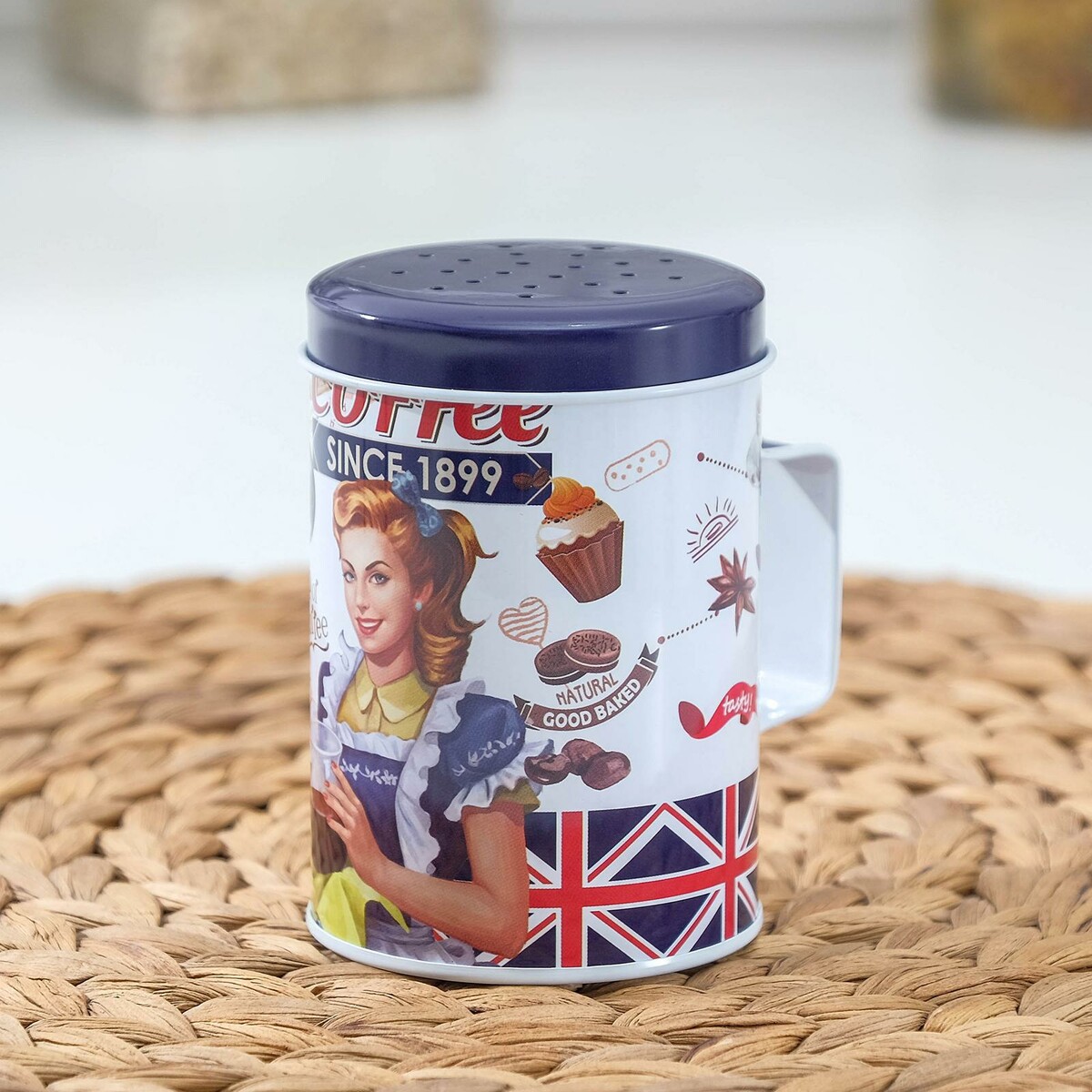 

Банка для специй coffee, 300 мл, 10×7×9 см, с отверстиями и ручкой, Разноцветный