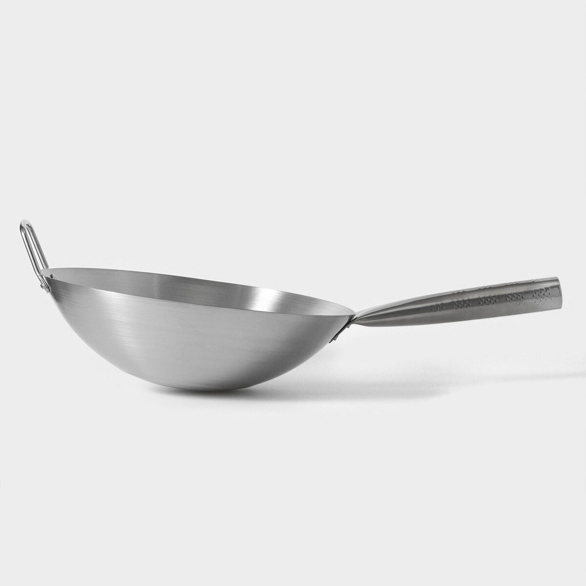 Сковорода-wok, chief, d=30 см, с ручкой No brand, цвет серебристый 0978647 - фото 5
