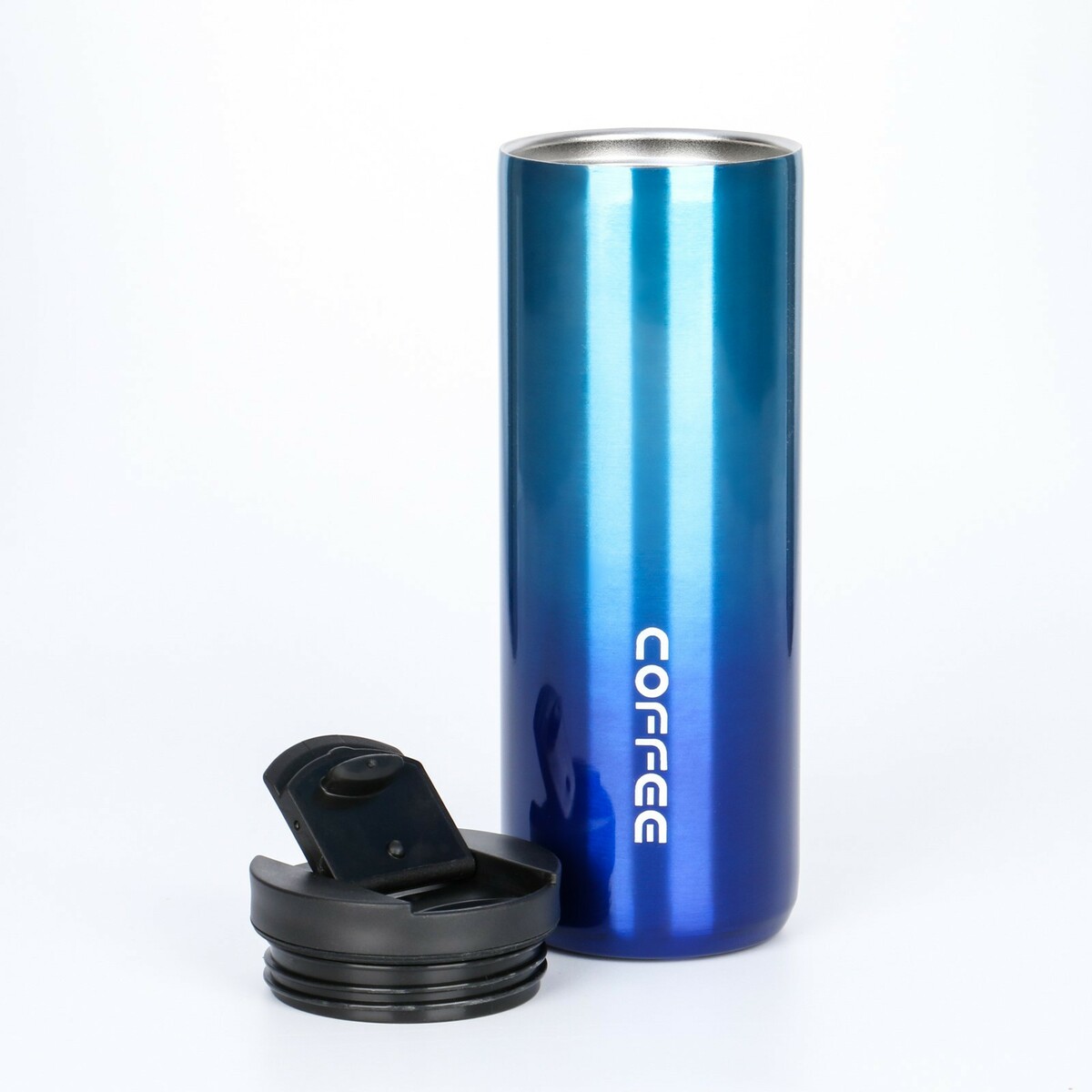 фото Термокружка, 500 мл, coffee, сохраняет тепло 8 ч, синяя мастер к