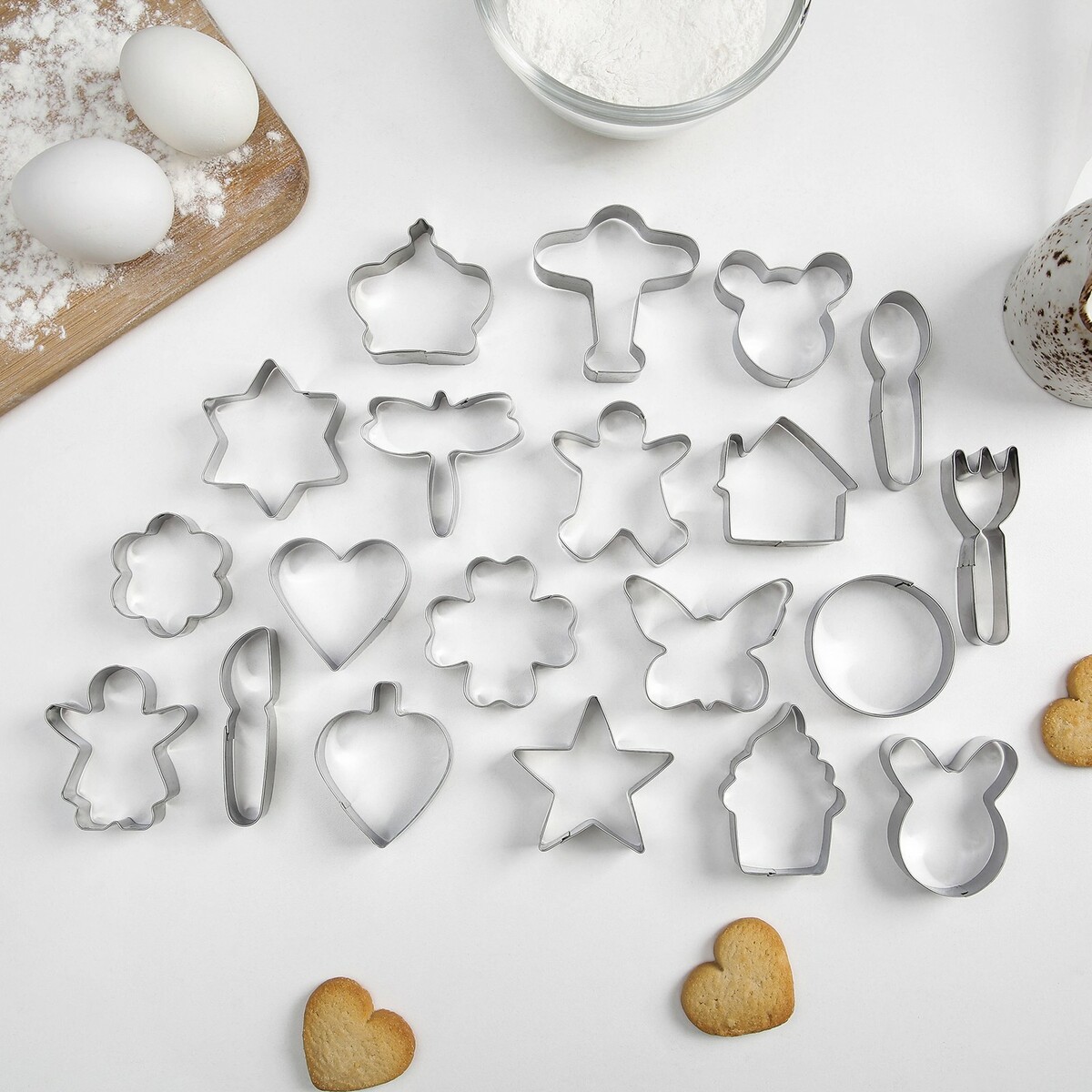 Набор форм для вырезания печенья набор для детской лепки genio kids тесто пластилин формы и фигуры