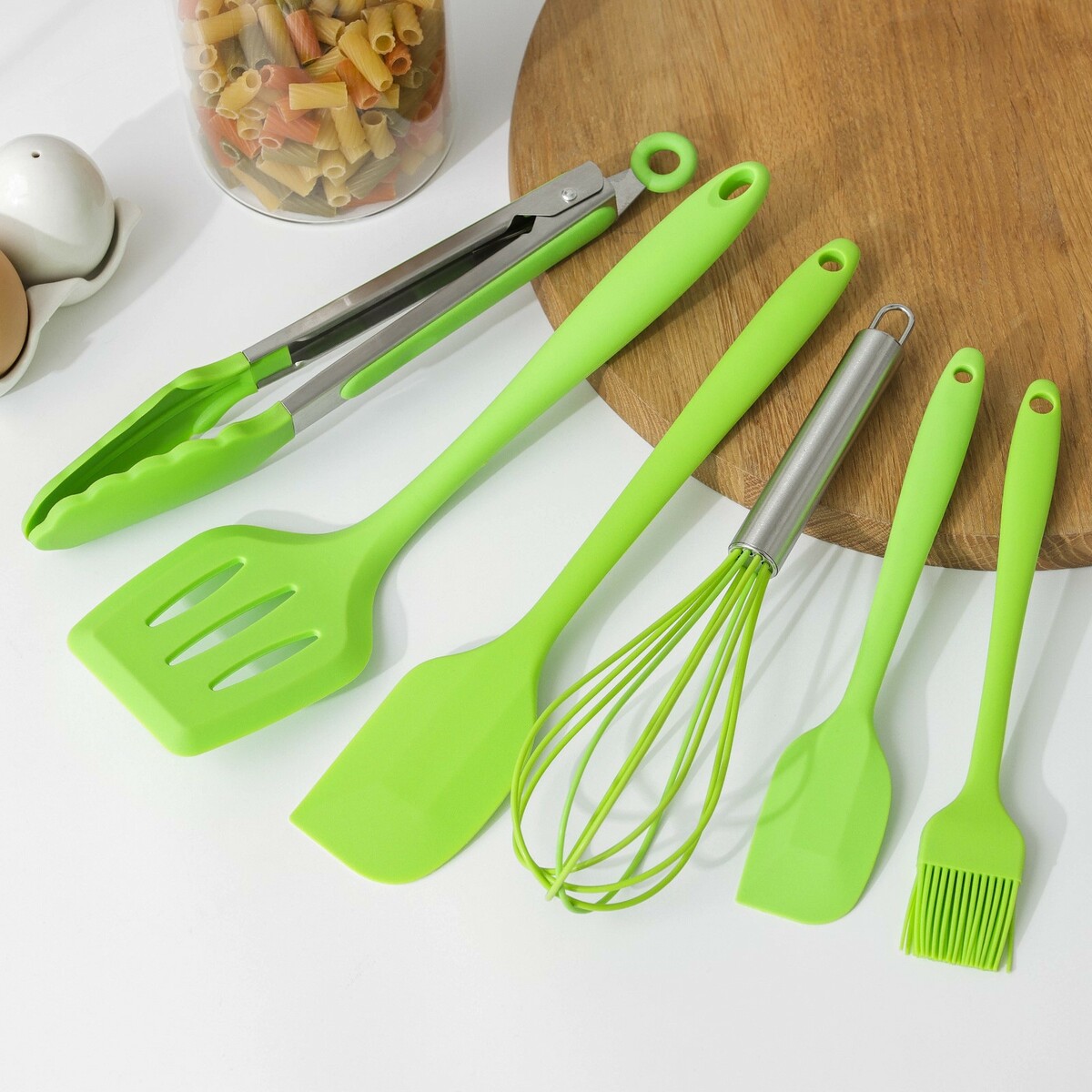Набор кухонных принадлежностей green, 6 предметов набор слесарных инструментов bartex 1 4 6 гранные сталь кейс 29 предметов