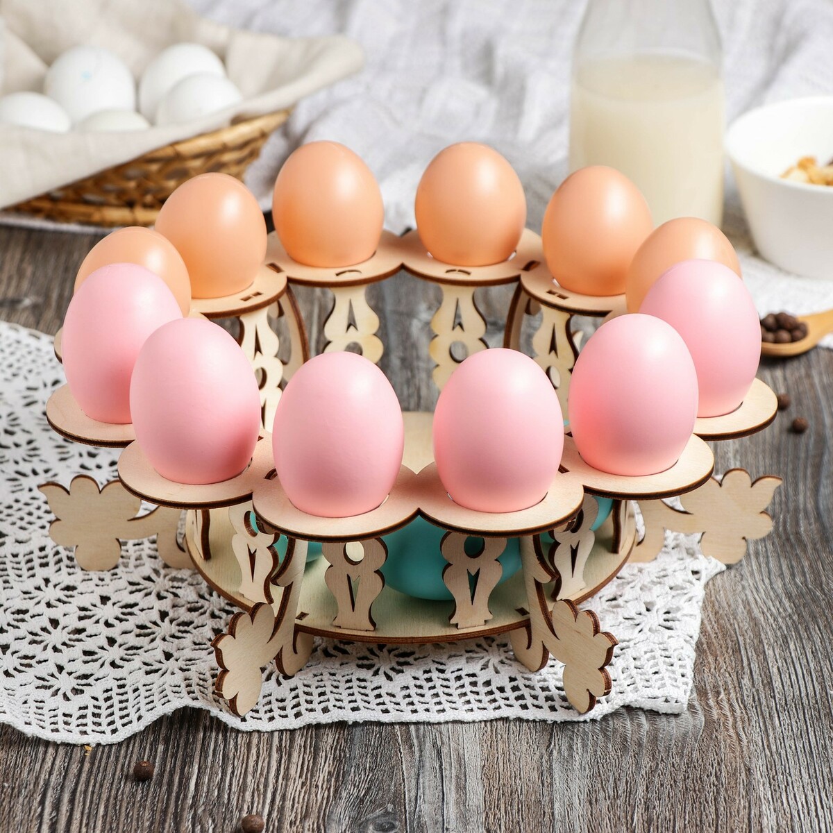 Подставка для яиц пасхальная, 12 ячеек, 26×26×15 см подставка для яиц пасхальная 9 ячеек 22×22×29 см