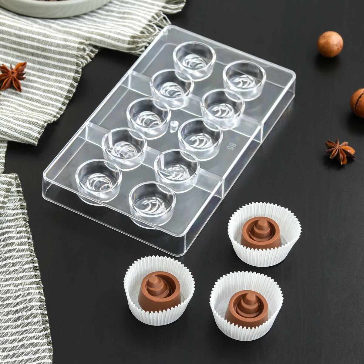 Форма для шоколада и конфет форма для приготовления конфет и пирожных silikomart fantasia силиконовая