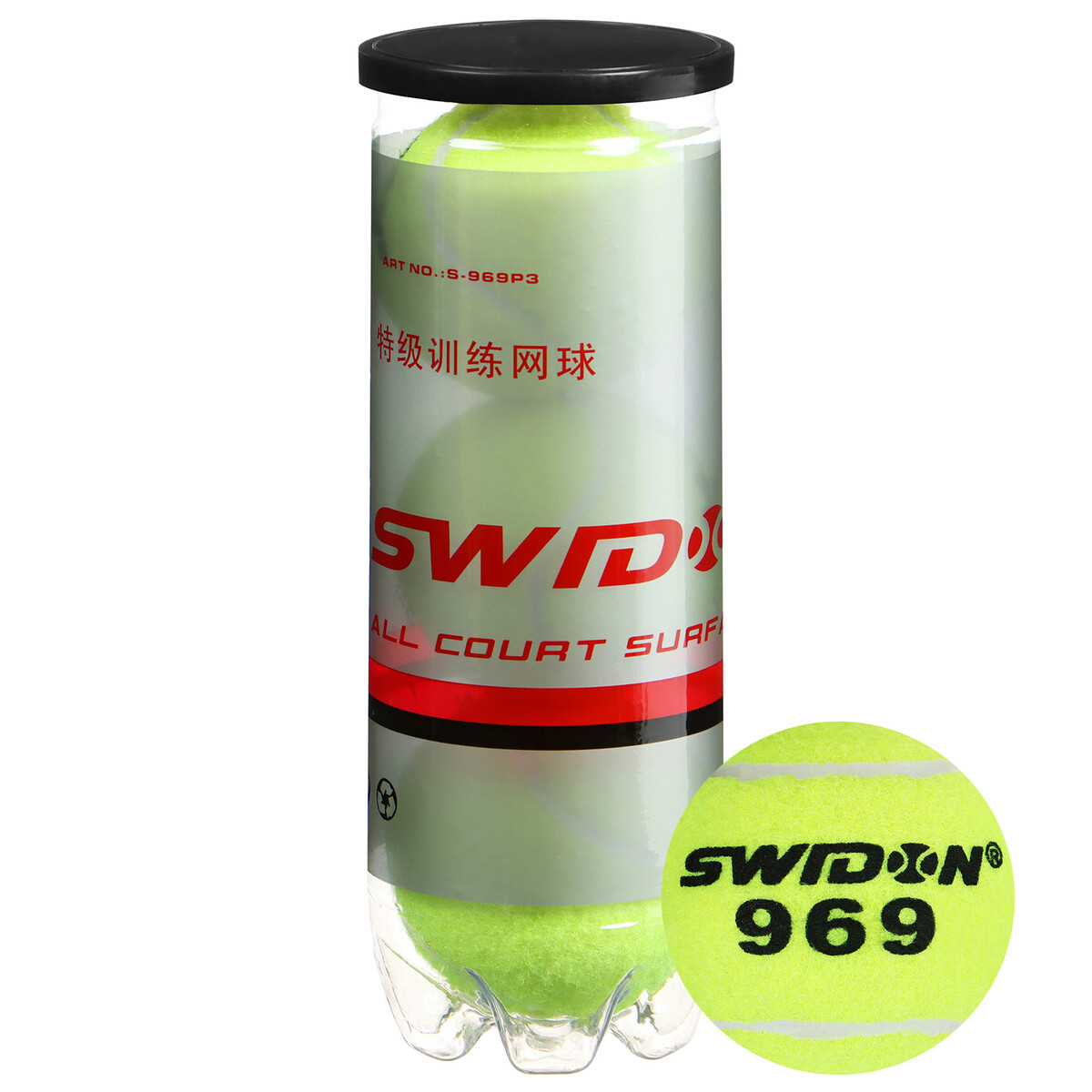 Набор мячей для большого тенниса swidon 969 тренировочный, 3 шт. набор мячей для большого тенниса werkon 929 в тубе 3 шт
