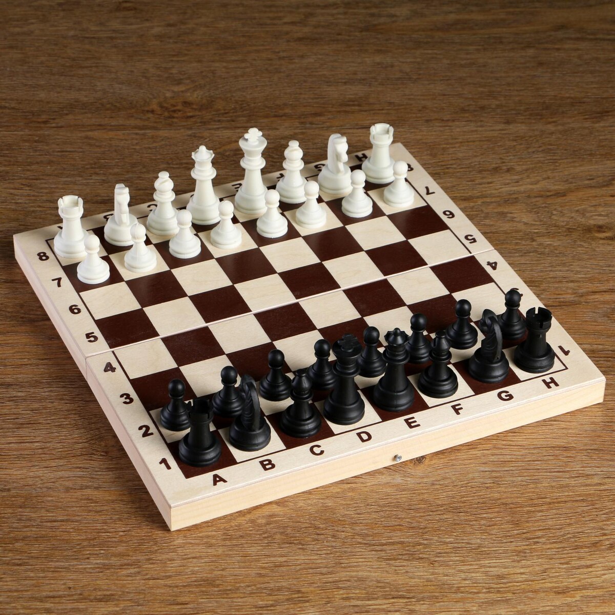 Шахматные фигуры, король h-6.2 см, пешка h-3.2 см, черно-белые глазки для творчества вращающиеся черно белые 12 мм 30 шт остров сокровищ 661326 20 шт