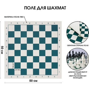 Поле для шахмат и шашек 50 х 50 см, клет