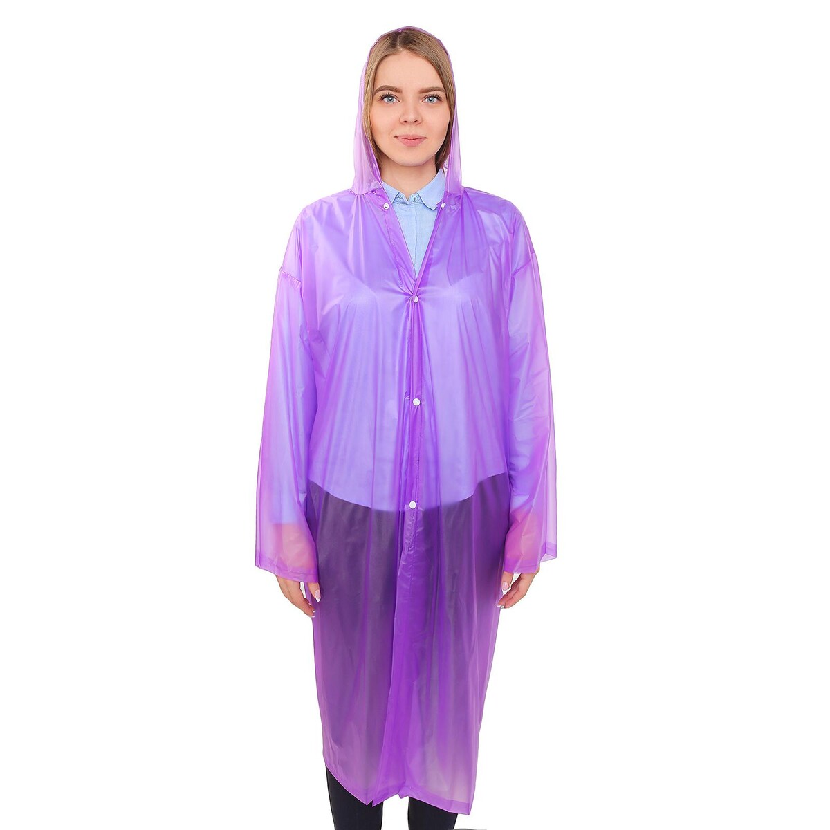 Дождевик-плащ взрослый, универсальный, цвет фиолетовый дождевик bambola классика универсальный