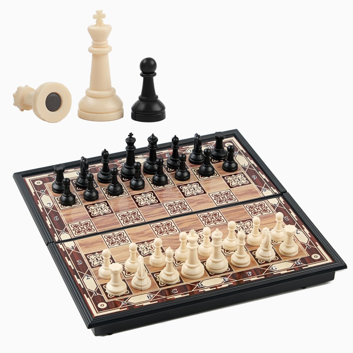 Шахматы, доска 18 х 18 см, клетка 1.7 х 1.7 см шахматы магнитные с ящиком доска 24 х 18 см