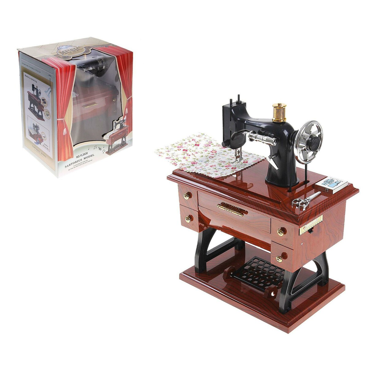 Машинка швейная шкатулка декоративная шкатулка из мдф нитки арт 35192 17 11 5 см арт 35192