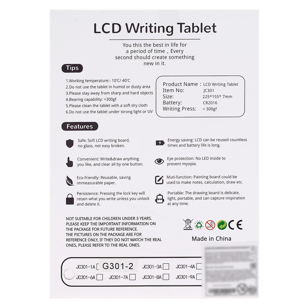 фото Планшет для рисования lсd, одноцветный рисунок, с ручкой no brand