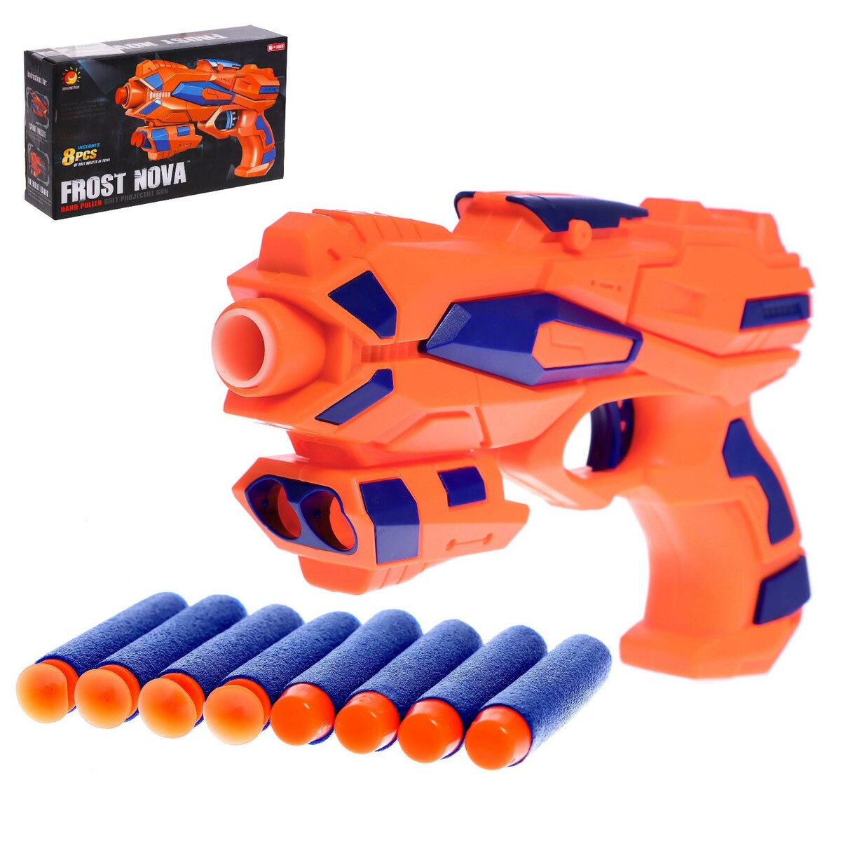 Бластер frost nova, стреляет мягкими пулями zecong toys механический бластер blaze storm с мягкими пулями
