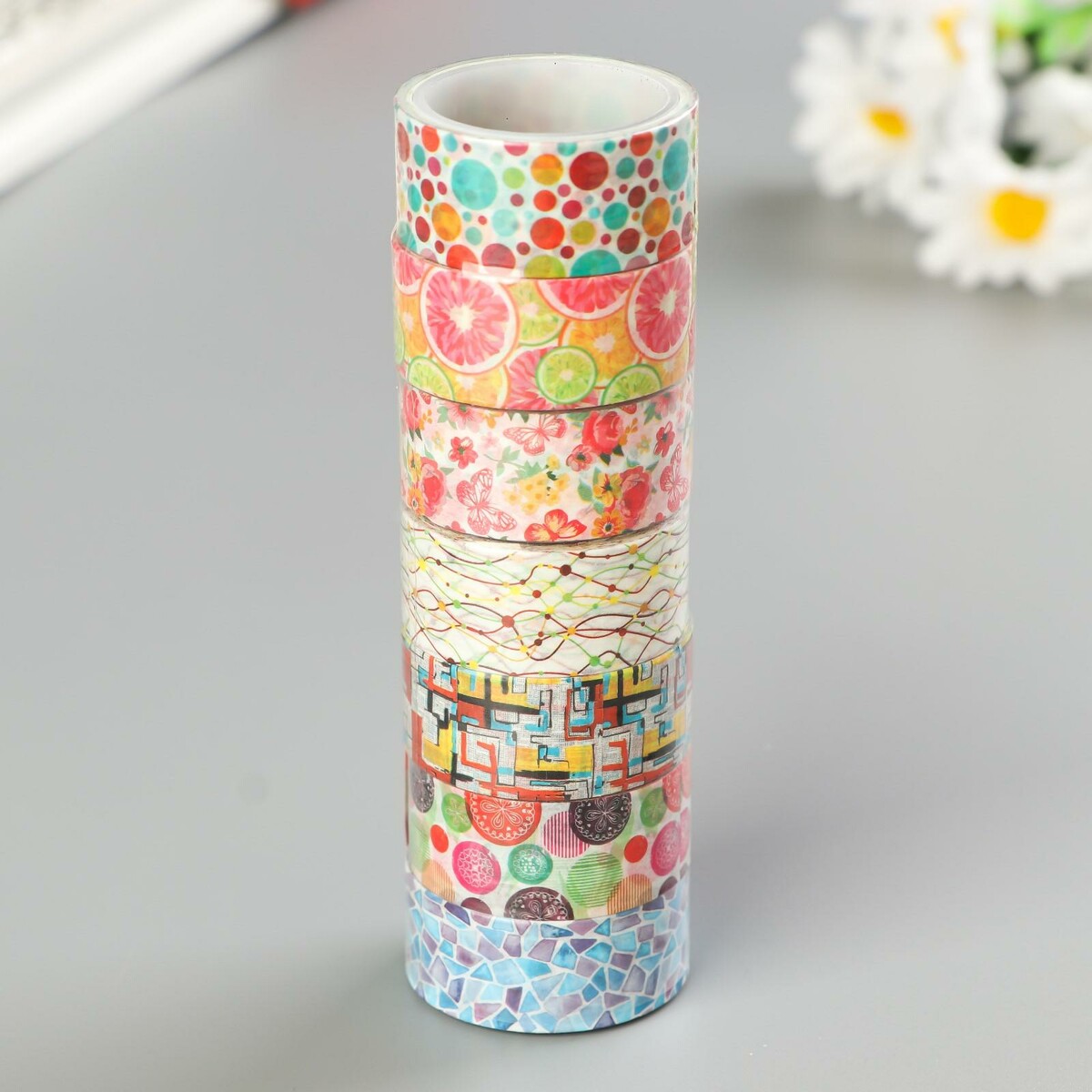 

Клейкие washi-ленты для декора, Разноцветный
