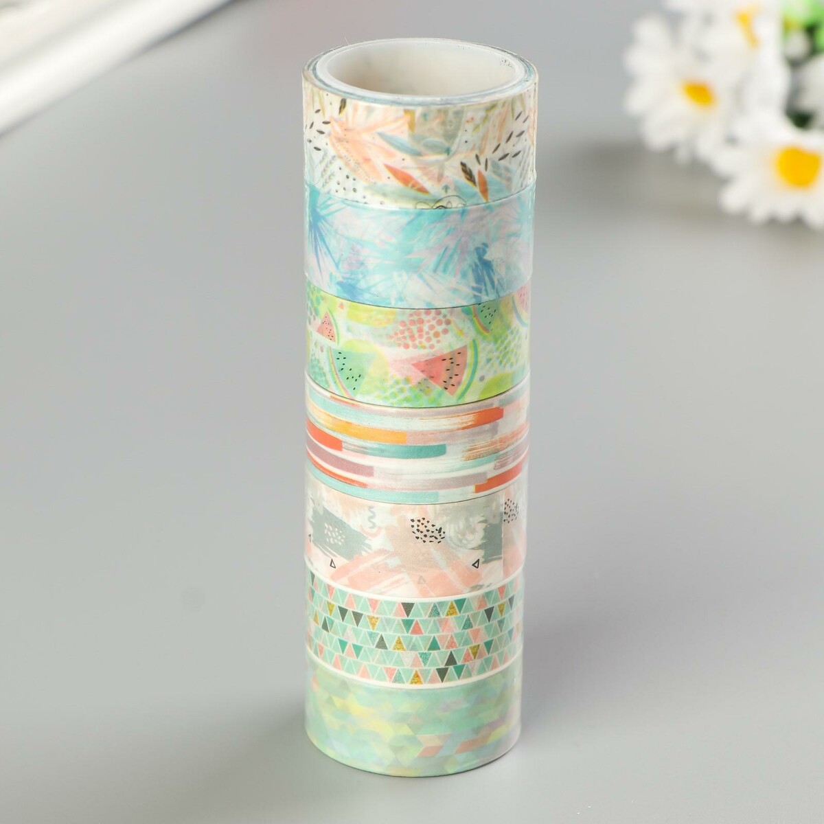 

Клейкие washi-ленты для декора, Разноцветный
