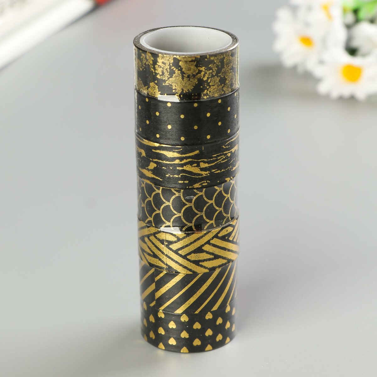 

Клейкие washi-ленты с фольгой, Разноцветный