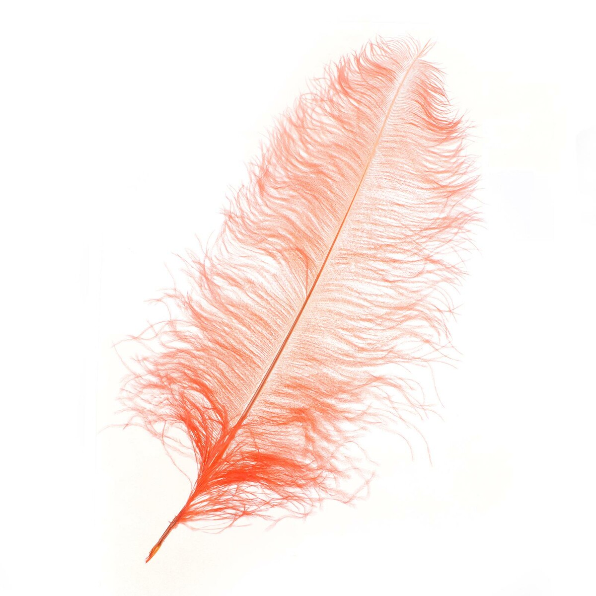 Перо для декора, длина от 45 до 60 см, цвет пудрово-коралловый волшебное перо