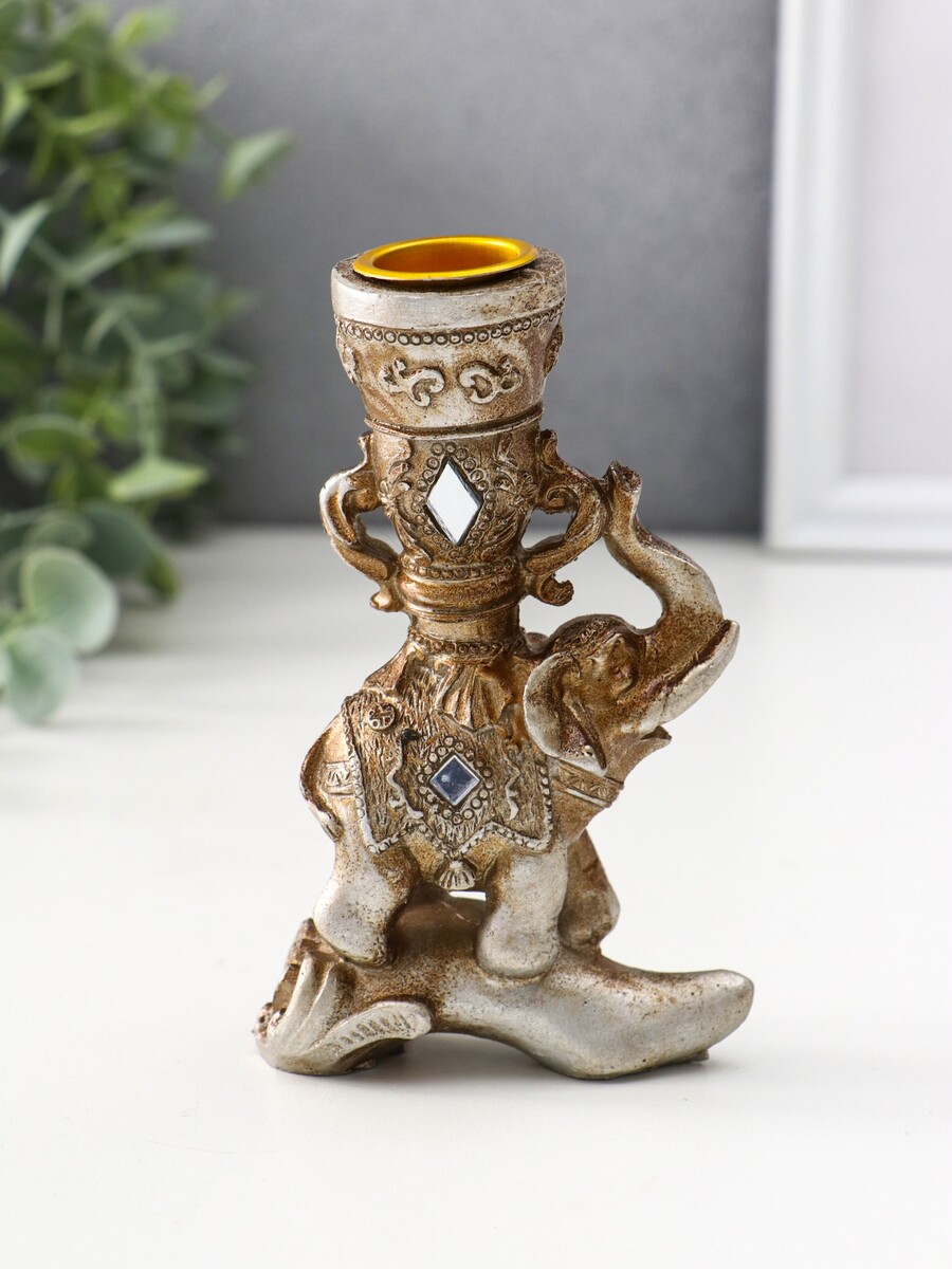 

Фигурка-подсвечник полистоун, Золотистый