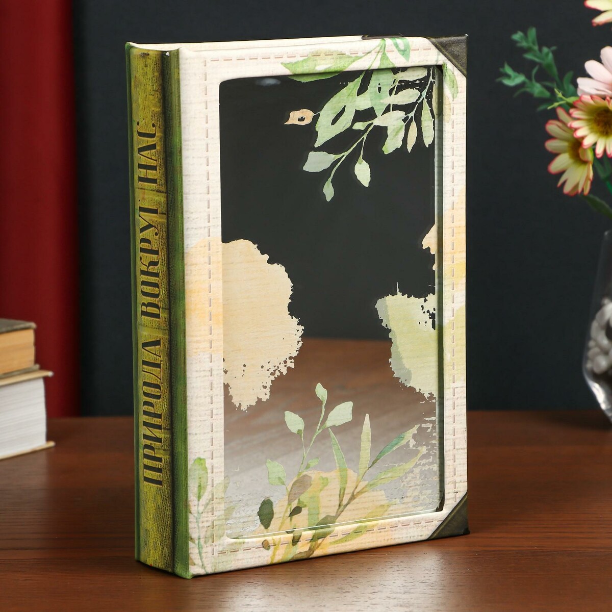 

Сейф-книга дерево кожзам, Зеленый