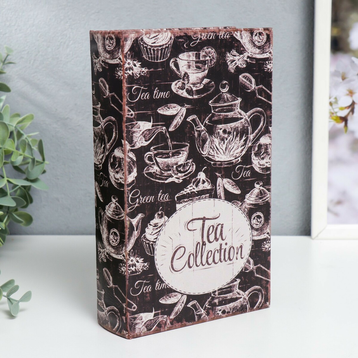 

Сейф-книга дерево кожзам, Черный