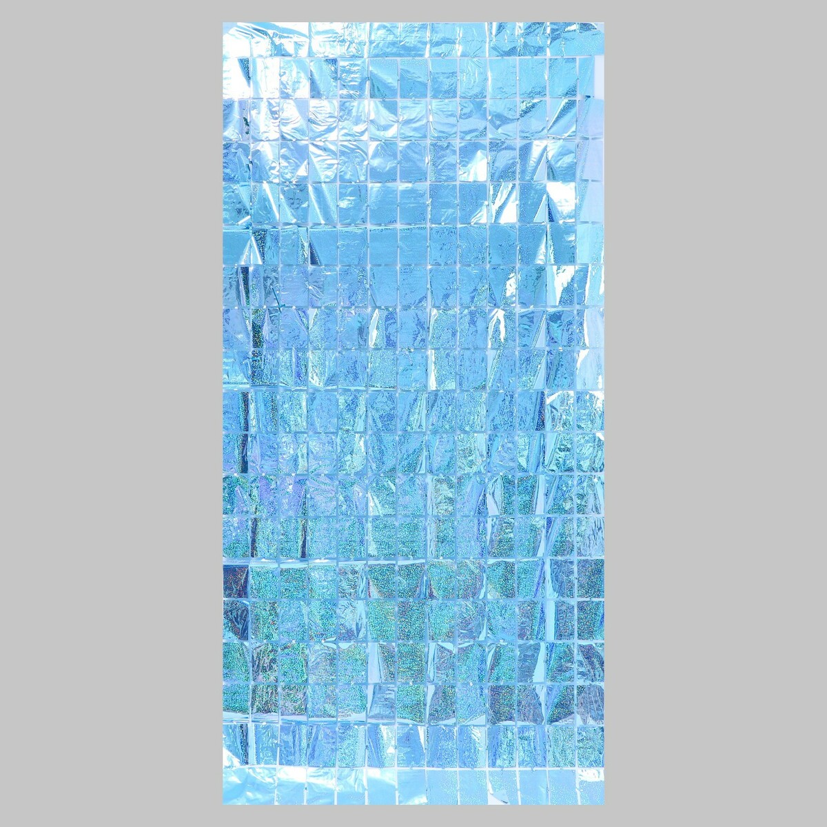 Праздничный занавес голография, 100 × 200 см., цвет голубой занавес