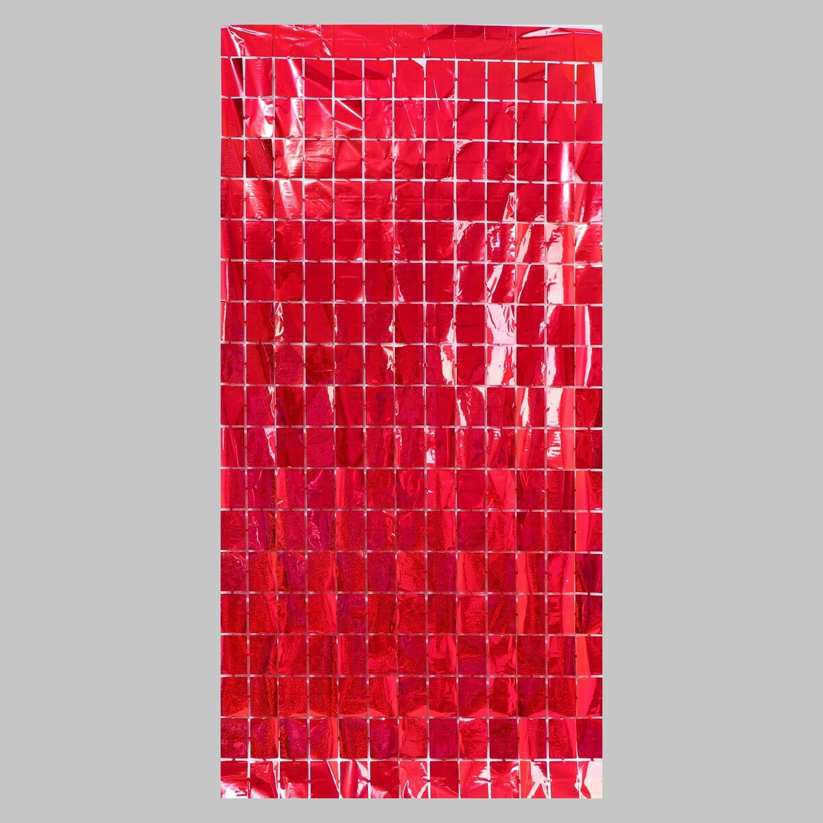 Праздничный занавес голография, 100 × 200 см., цвет красный праздничный занавес голография 100 200 см золотой