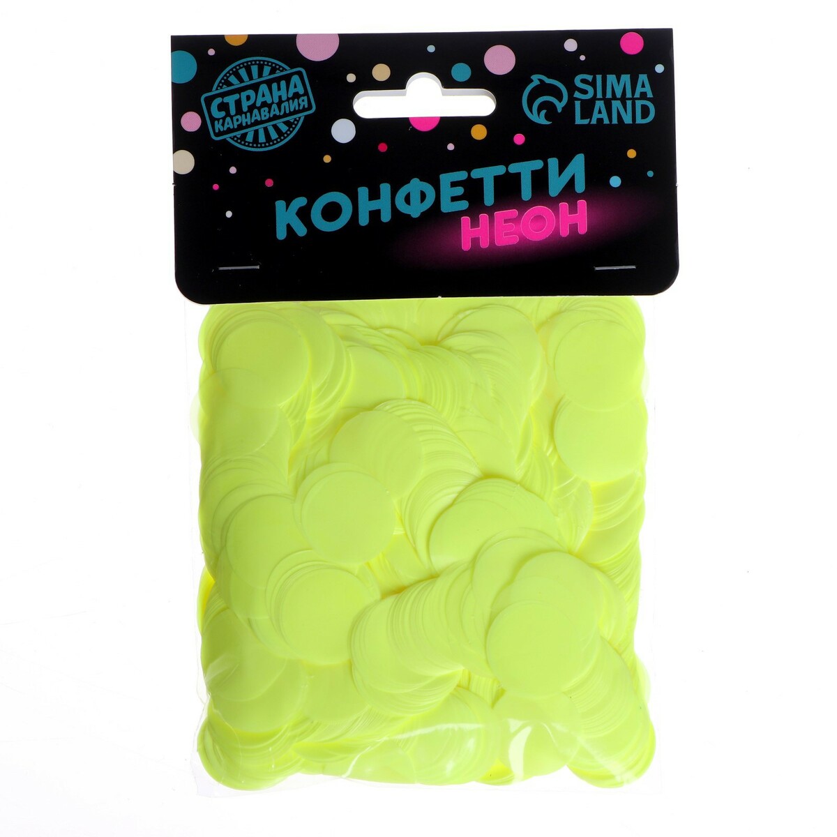 

Конфетти для декора, цвет лимонный ультрафиолет, d= 2 см, 50 г, Желтый