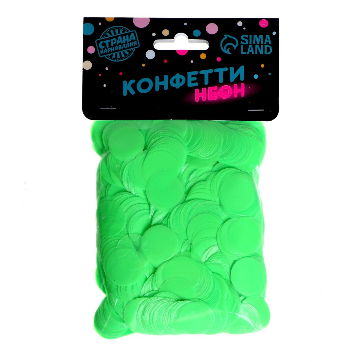 

Конфетти для декора, цвет салатовый ультрафиолет, d= 2 см, 100 г, Зеленый