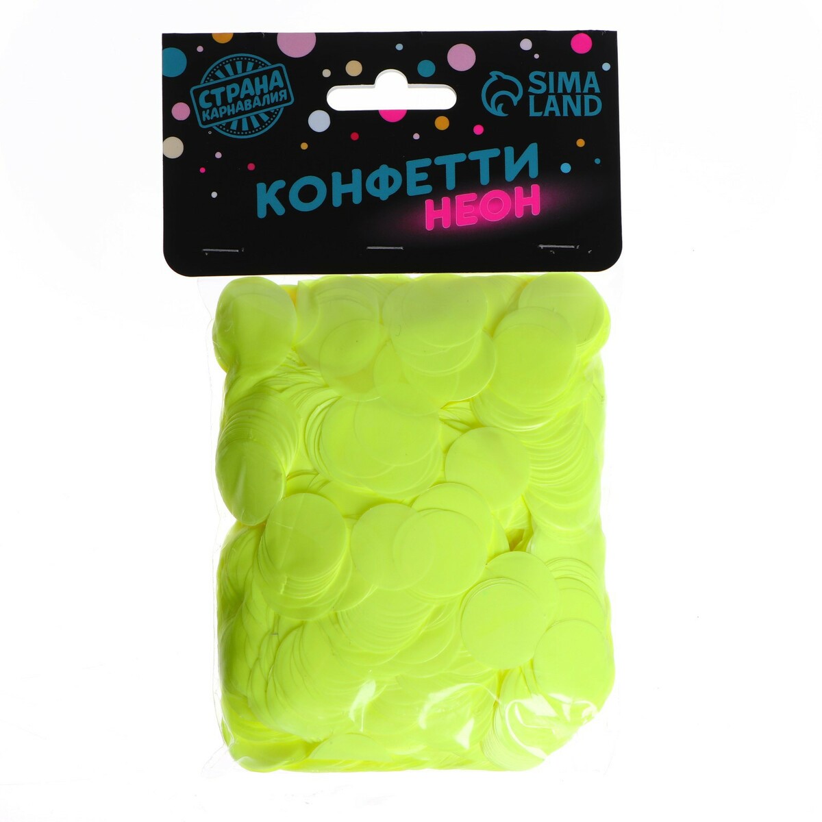 

Конфетти для декора, цвет лимонный ультрафиолет, d= 2 см, 100 г, Желтый
