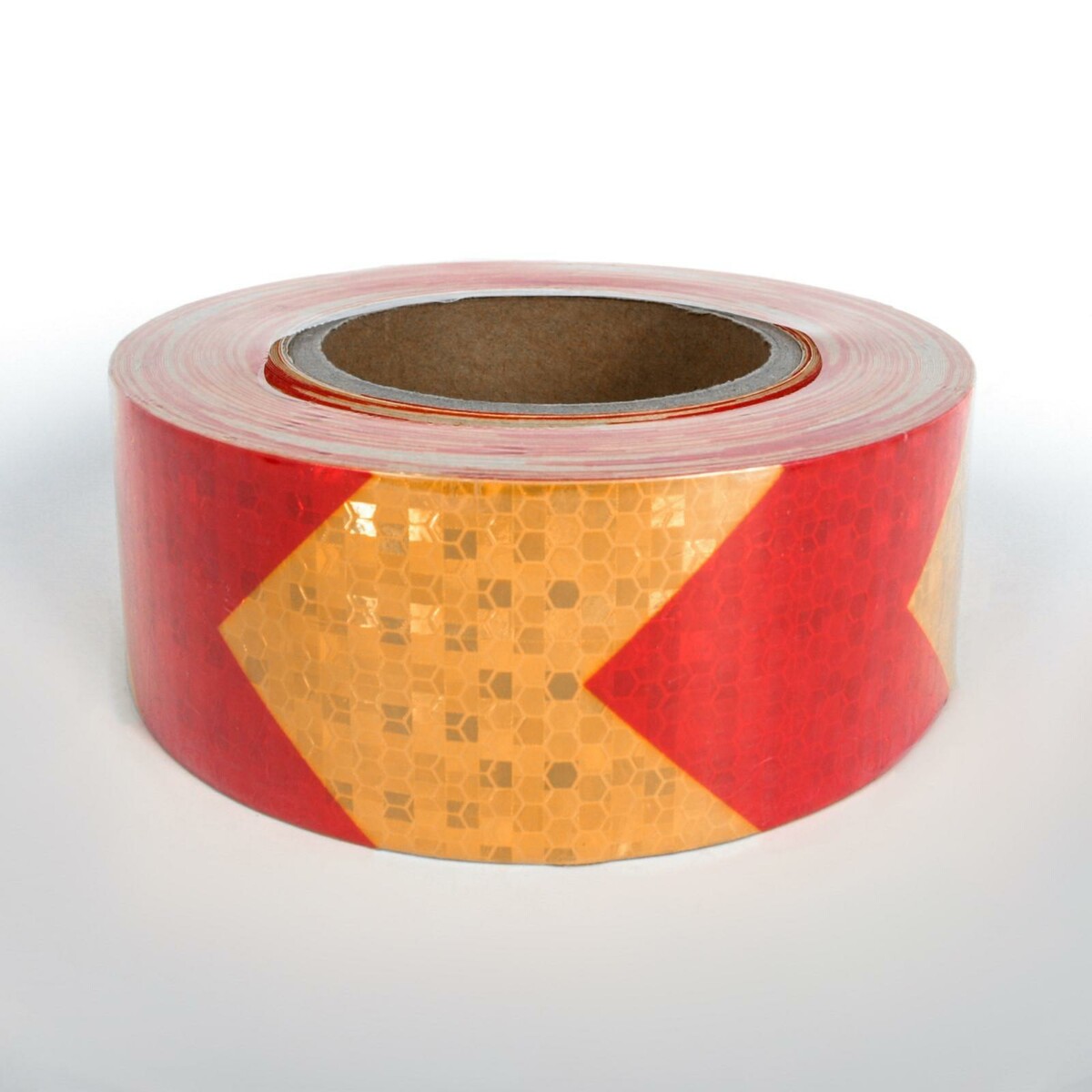 Светоотражающая лента, самоклеящаяся, желто-красная, 5 см × 25 м светоотражающая лента самоклеящаяся красно белая 5 см х 25 м