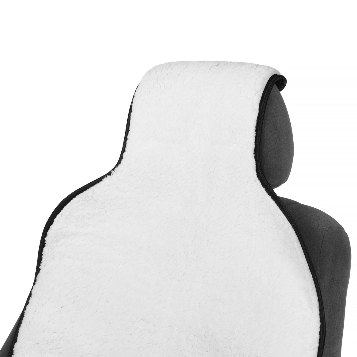 фото Накидка на сиденье, натуральная шерсть, 145х55 см, белая no brand