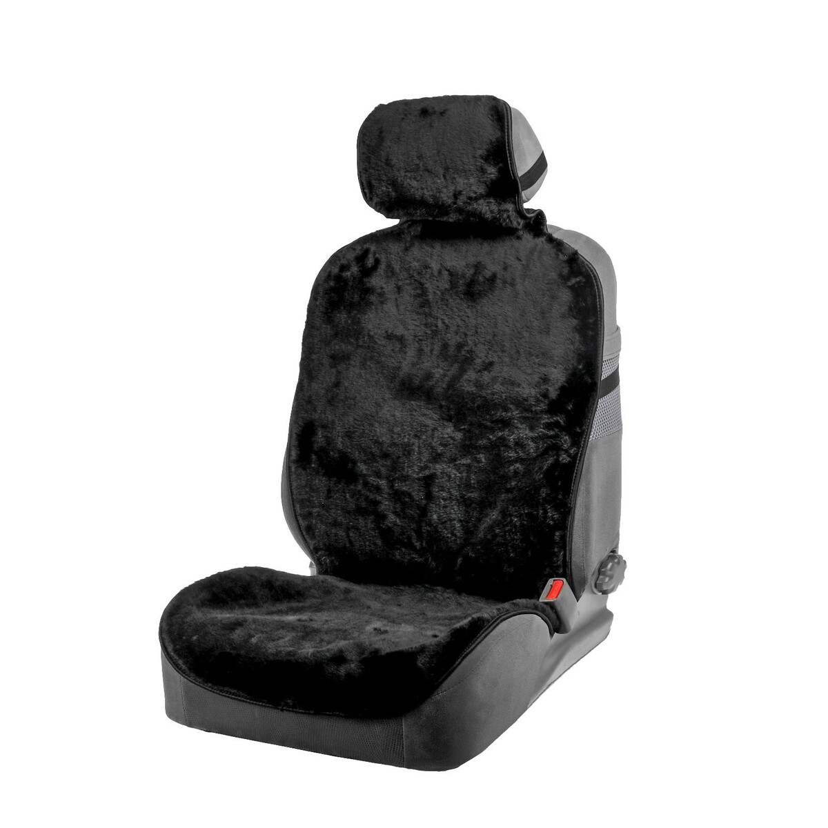 Накидка на сиденье, натуральная шерсть, 145х55 см, черная накидка на сиденье натуральная шерсть 145х55 см черная