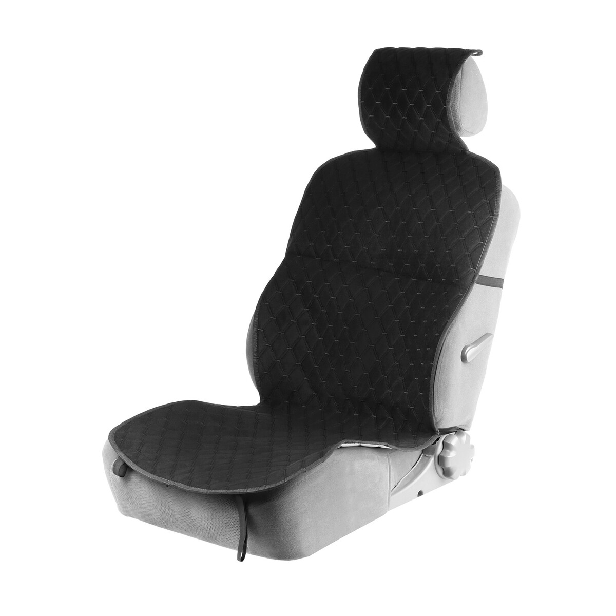 фото Накидка на переднее сиденье, велюр-премиум, размер 55 х 150 см, черный no brand
