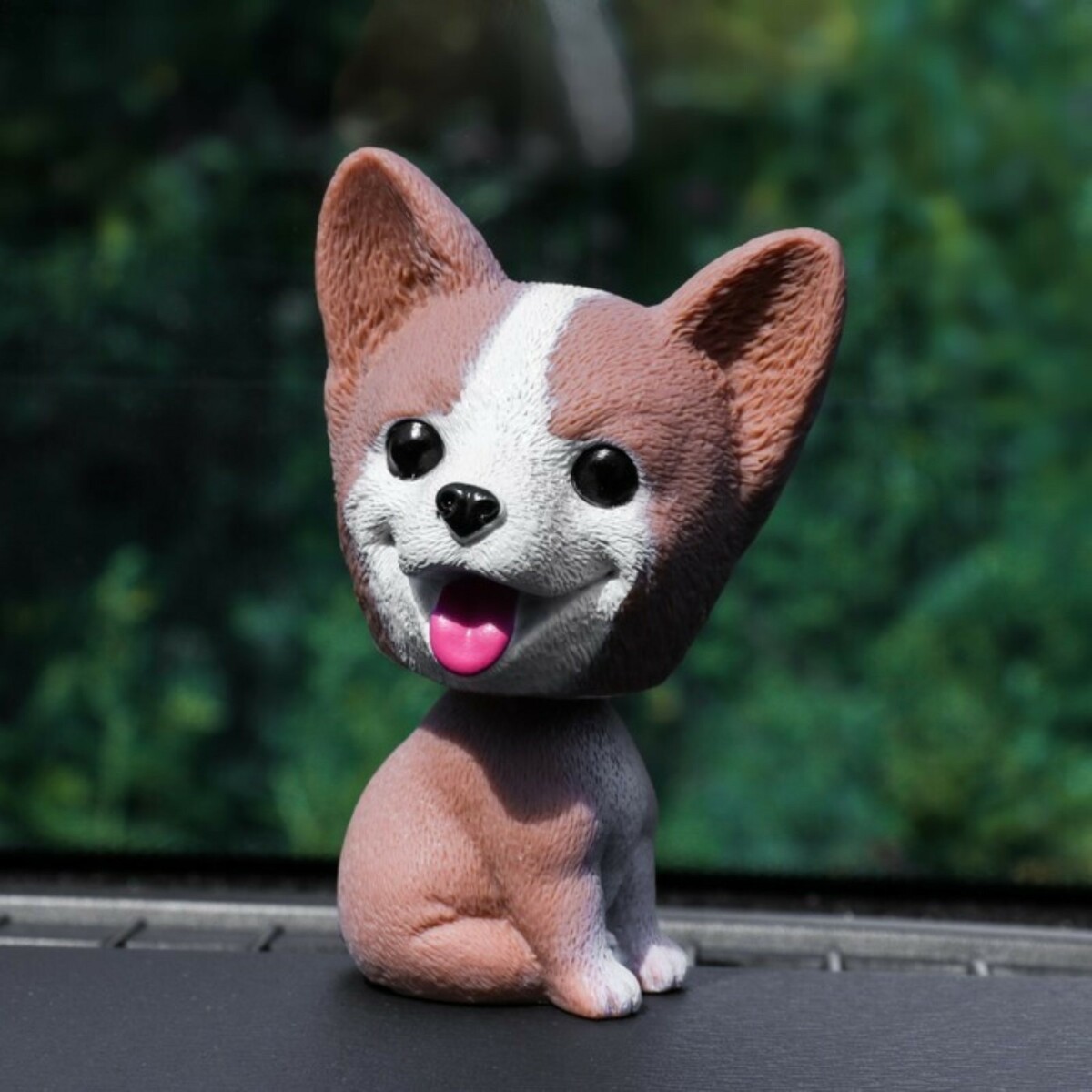 Собака на панель авто, качающая головой, хаски, коричневый мягкая игрушка maxitoys собака с пледом 60 см 300523 5 1 60 коричневый
