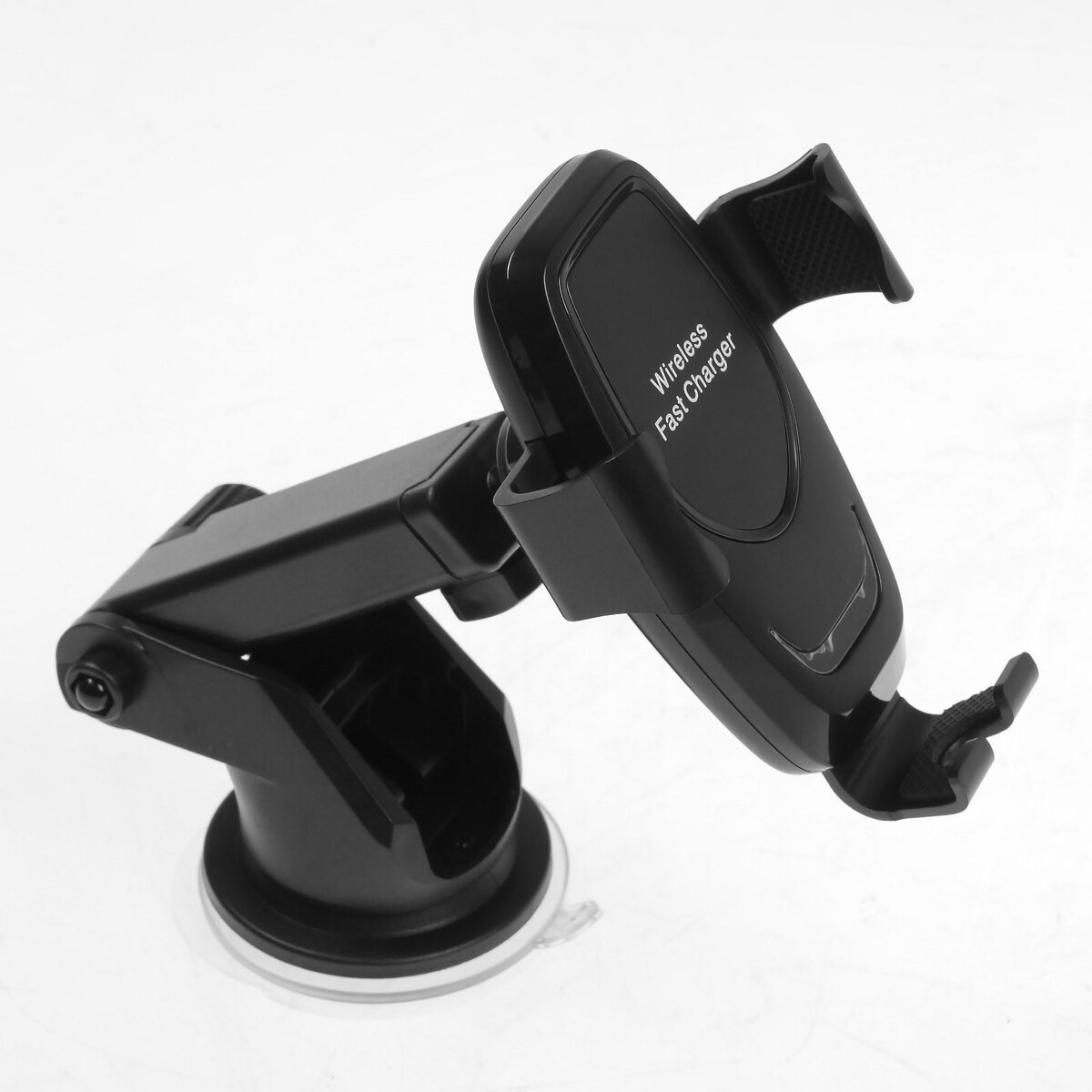 Держатель телефона с беспроводной зарядкой, самозажимной захват 6-9.5 см, черный amg725w массажер для ног беспроводной gezatone