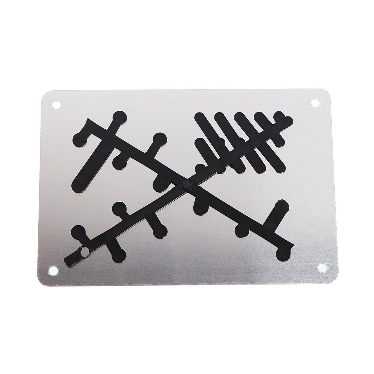 фото Накладка-подпятник для автоковрика, 22×15, металлическая с креплением no brand