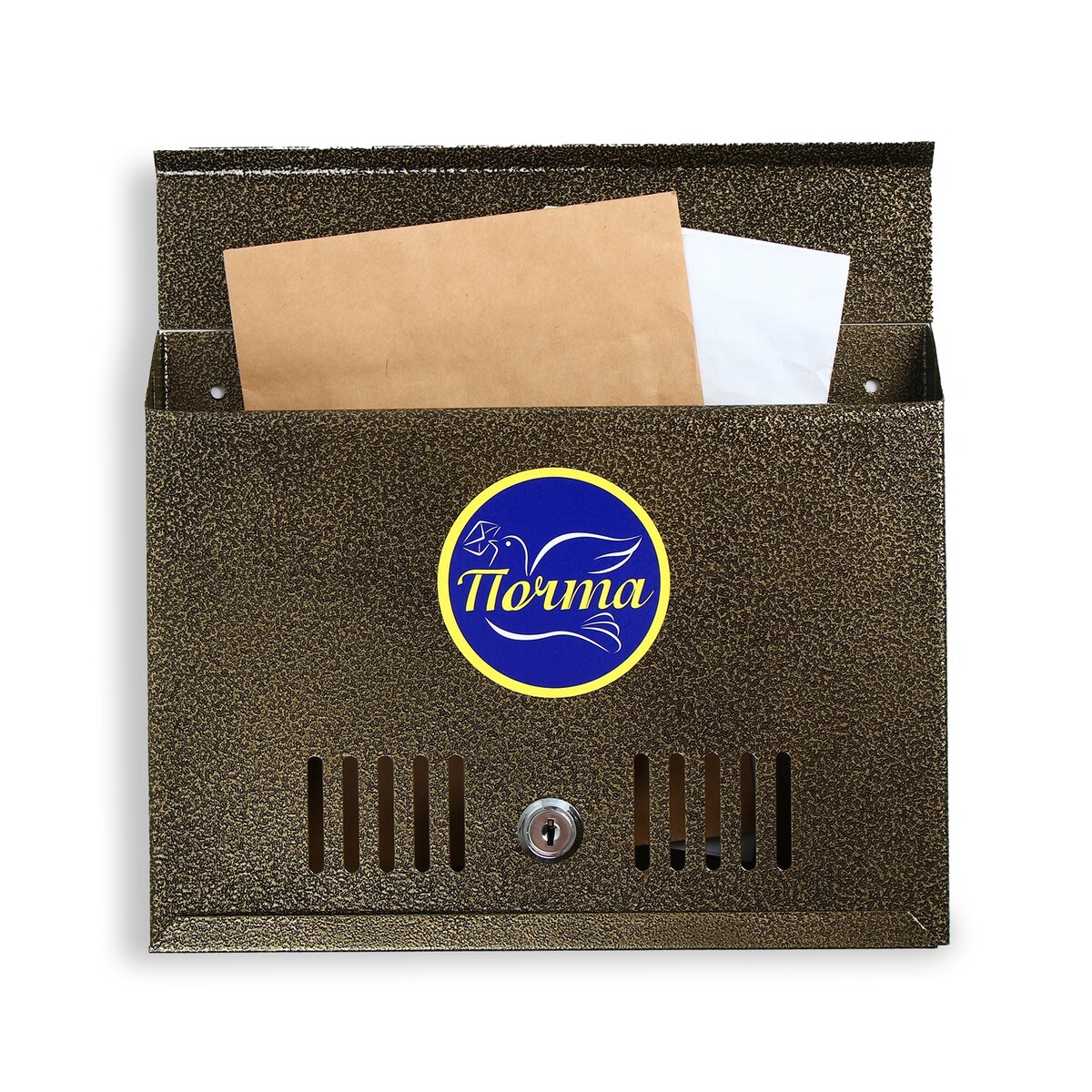 Ящик почтовый с замком, горизонтальный ящик почтовый с замком вертикальный бронзовый