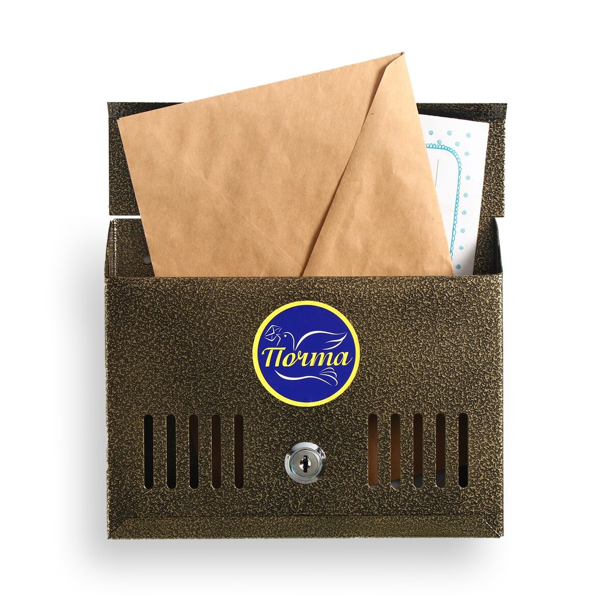 Ящик почтовый с замком, горизонтальный ящик почтовый с замком вертикальный бронзовый