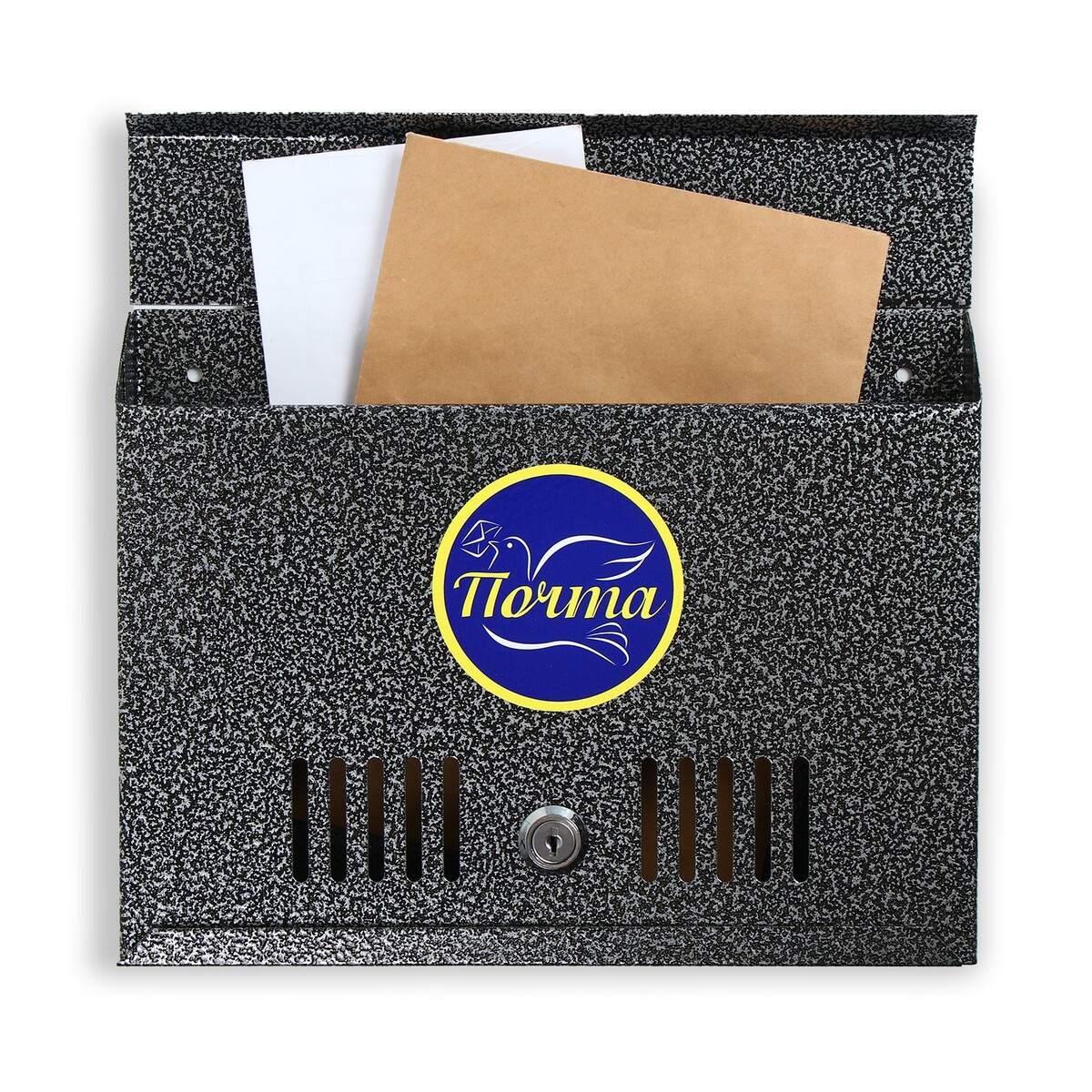 Ящик почтовый с замком, горизонтальный ящик почтовый с замком оцинкованный