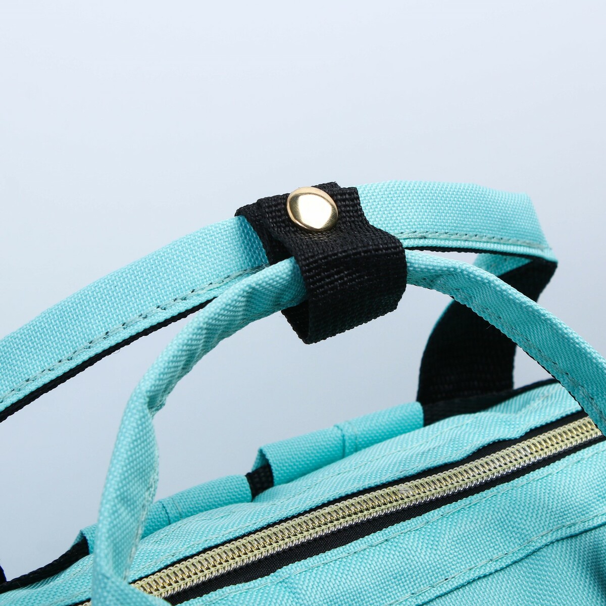 фото Рюкзак женский с термокарманом, термосумка - портфель, цвет бирюзовый no brand
