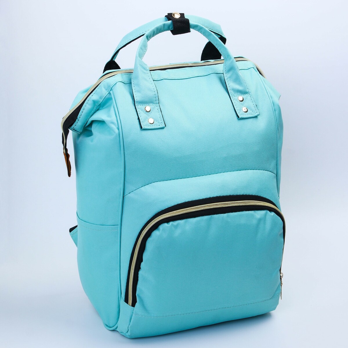 Сумка-рюкзак для хранения вещей малыша с крючком для коляски, цвет бирюзовый