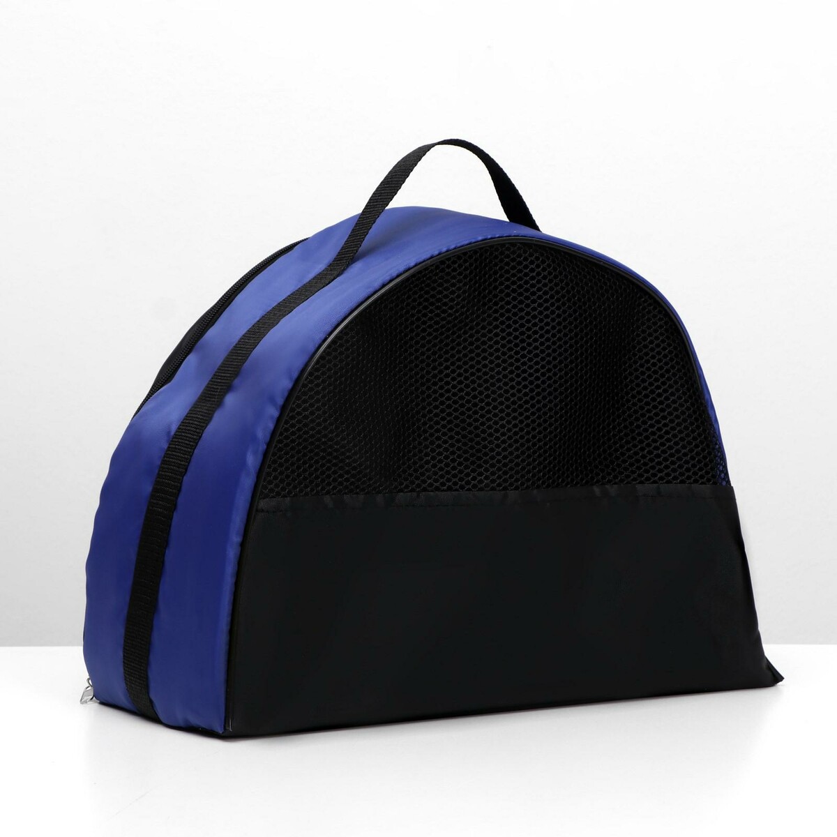 Сумка - переноска для животных, оксфорд, 39 х 19 х 27 см, синяя сумка переноска для животных каркасная 40 х 25 х 25 см синяя с котом