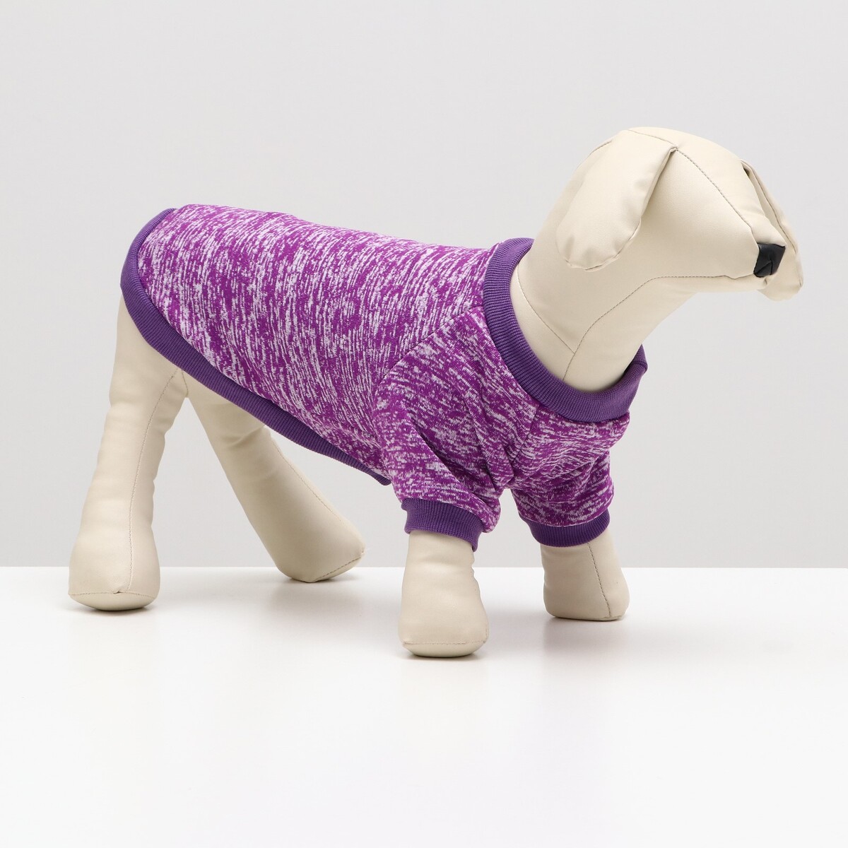 Свитер меланжевый, размер m (дс 23 ош 28, ог 37 см), фиолетовый свитер детский amarobaby ab od23 plb41 фиолетовый 80