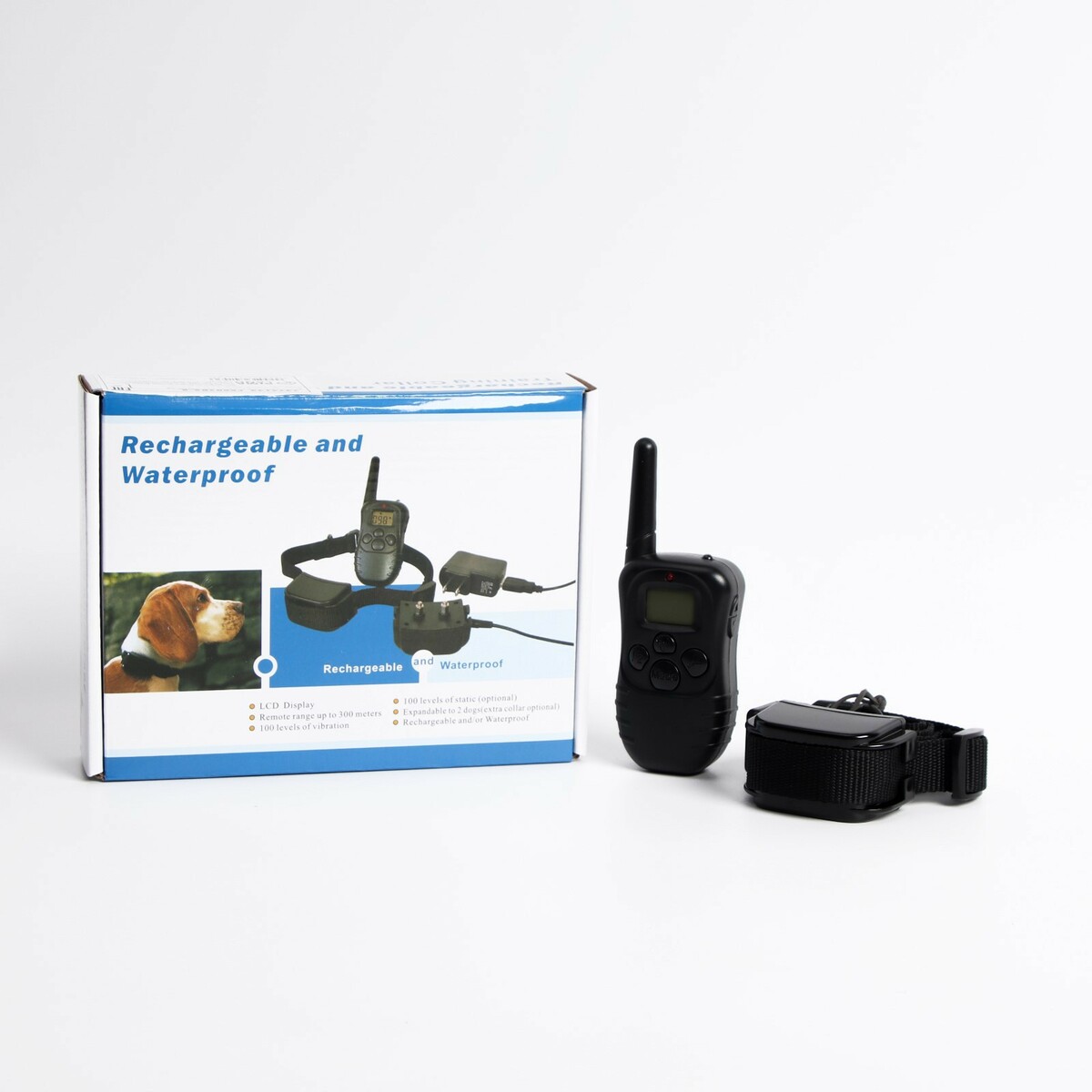 Электронный ошейник 998dr-2 для двух собак, дрессировочный, до 300 м приемопередатчик звукового сигнала creative bt w3