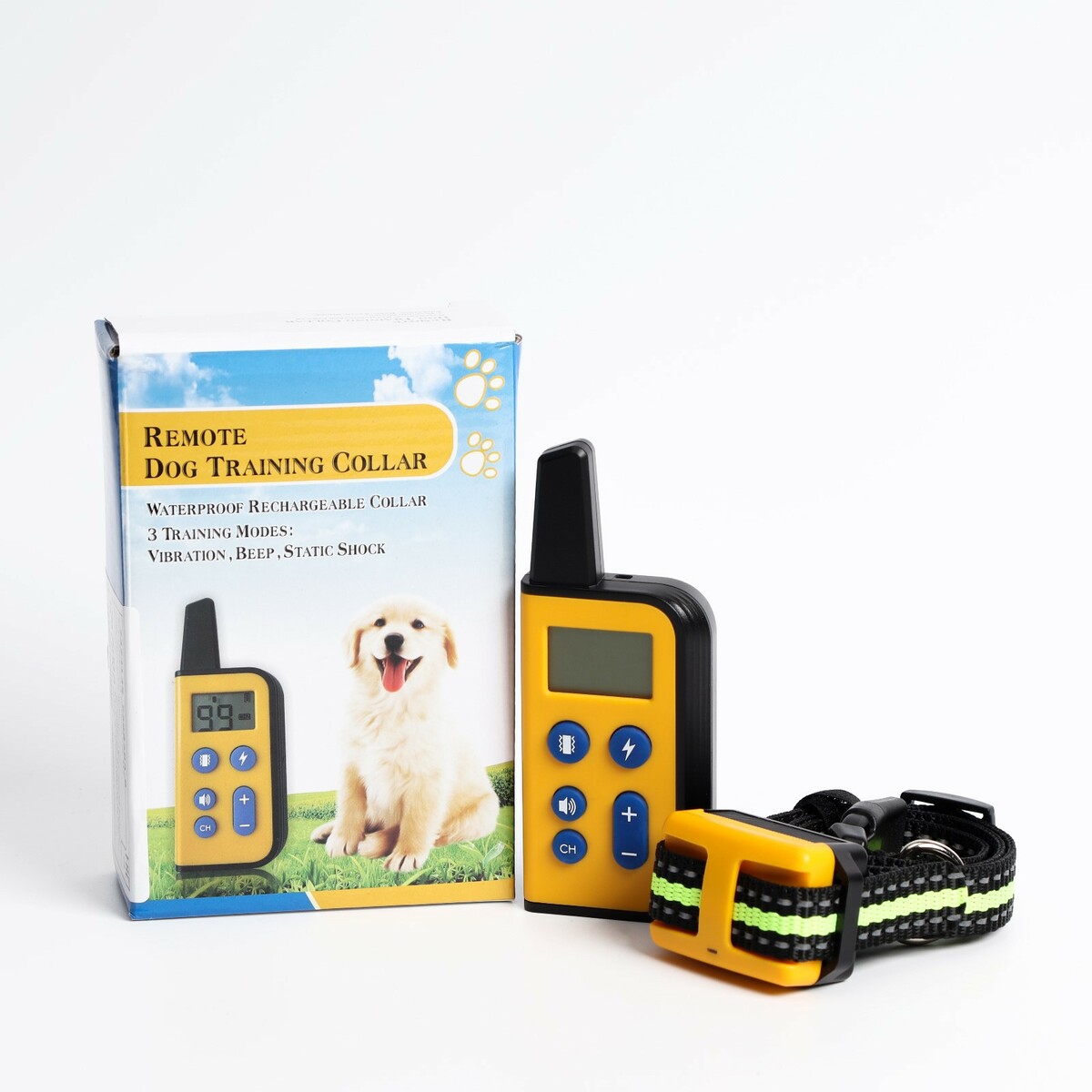 Электронный ошейник 663 для собак, дрессировочный, водонепроницаемый, до 550 м электронный ошейник 661 для собак антилай водонепроницаемый