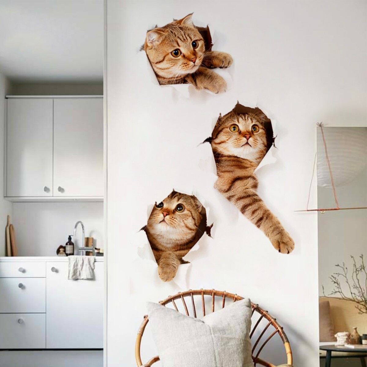 Интерьерные текстильные коты: выкройка из журнала
