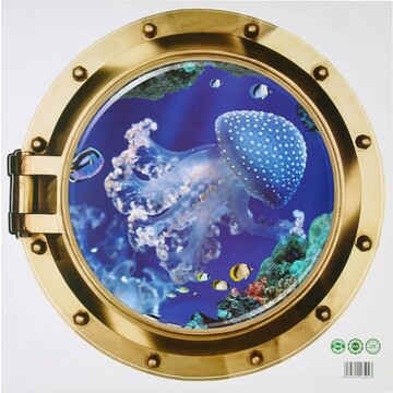 Наклейка 3д интерьерная медуза в илюмина