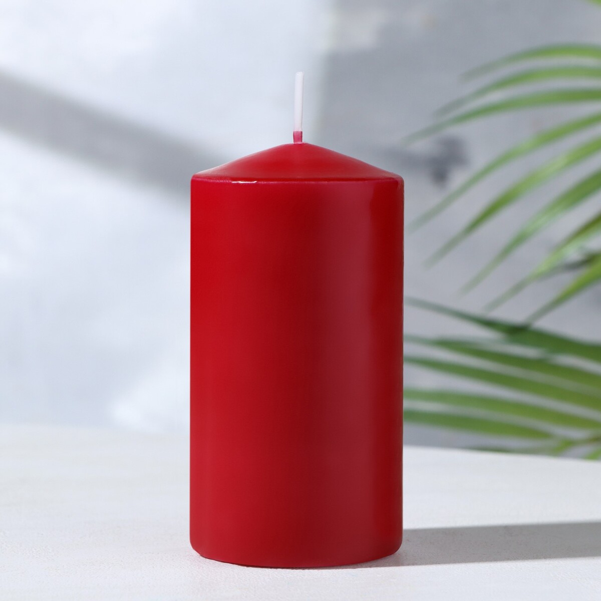 

Свеча классическая 5х10 см, бордовая, лакированная, Бордовый