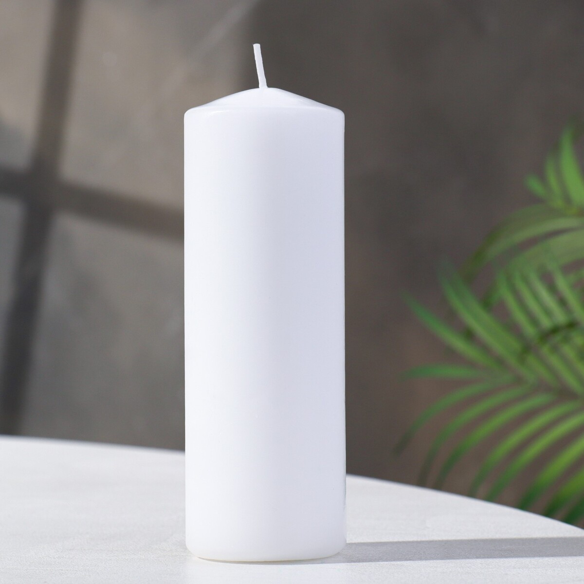 Свеча - цилиндр, 5х15 см, 14 ч, белая свеча цилиндр с ребрами 3 5х15см белая