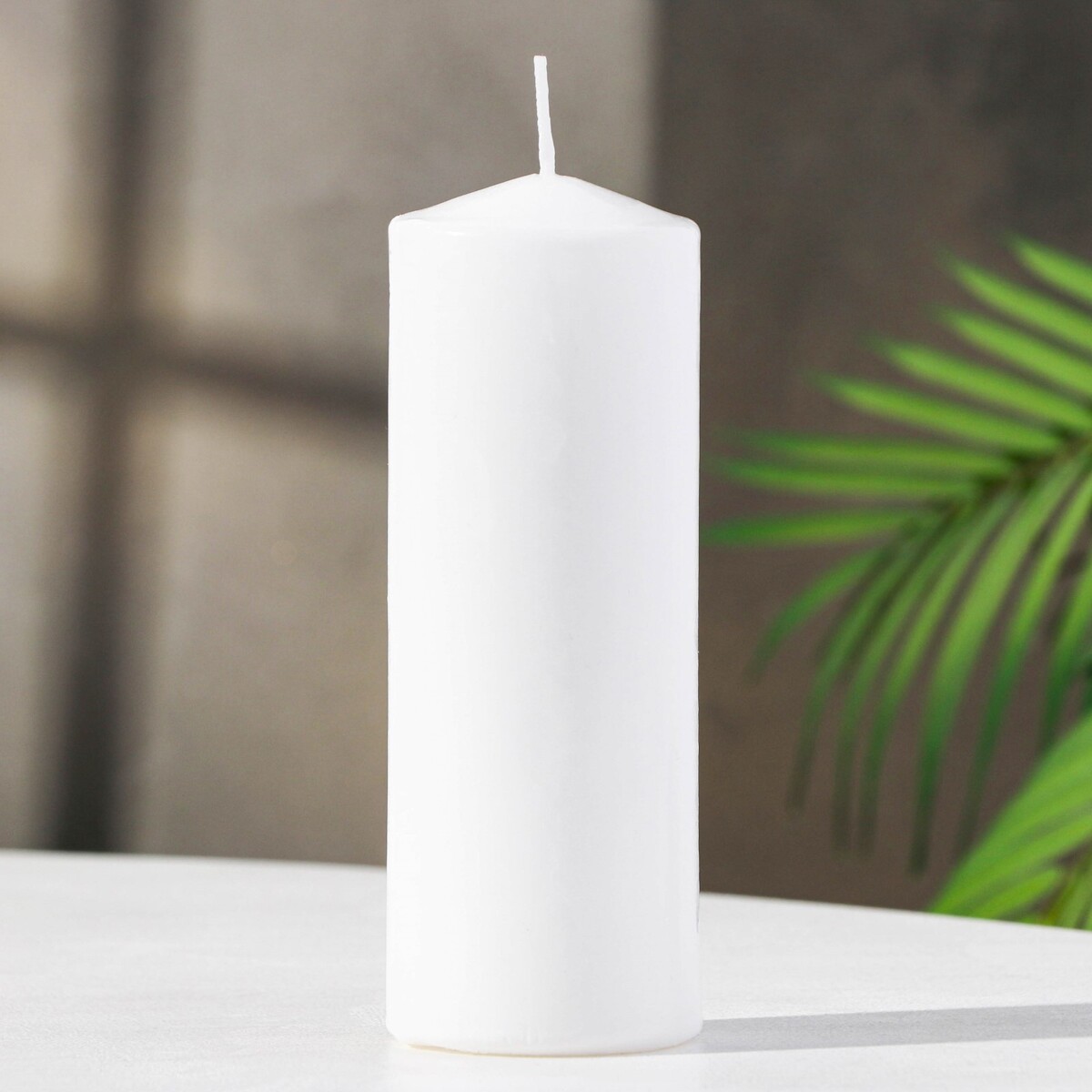 Свеча - цилиндр, 5х15 см белая свеча цилиндр с гранями 25х3 5 см пальмовый воск белая 10 ч