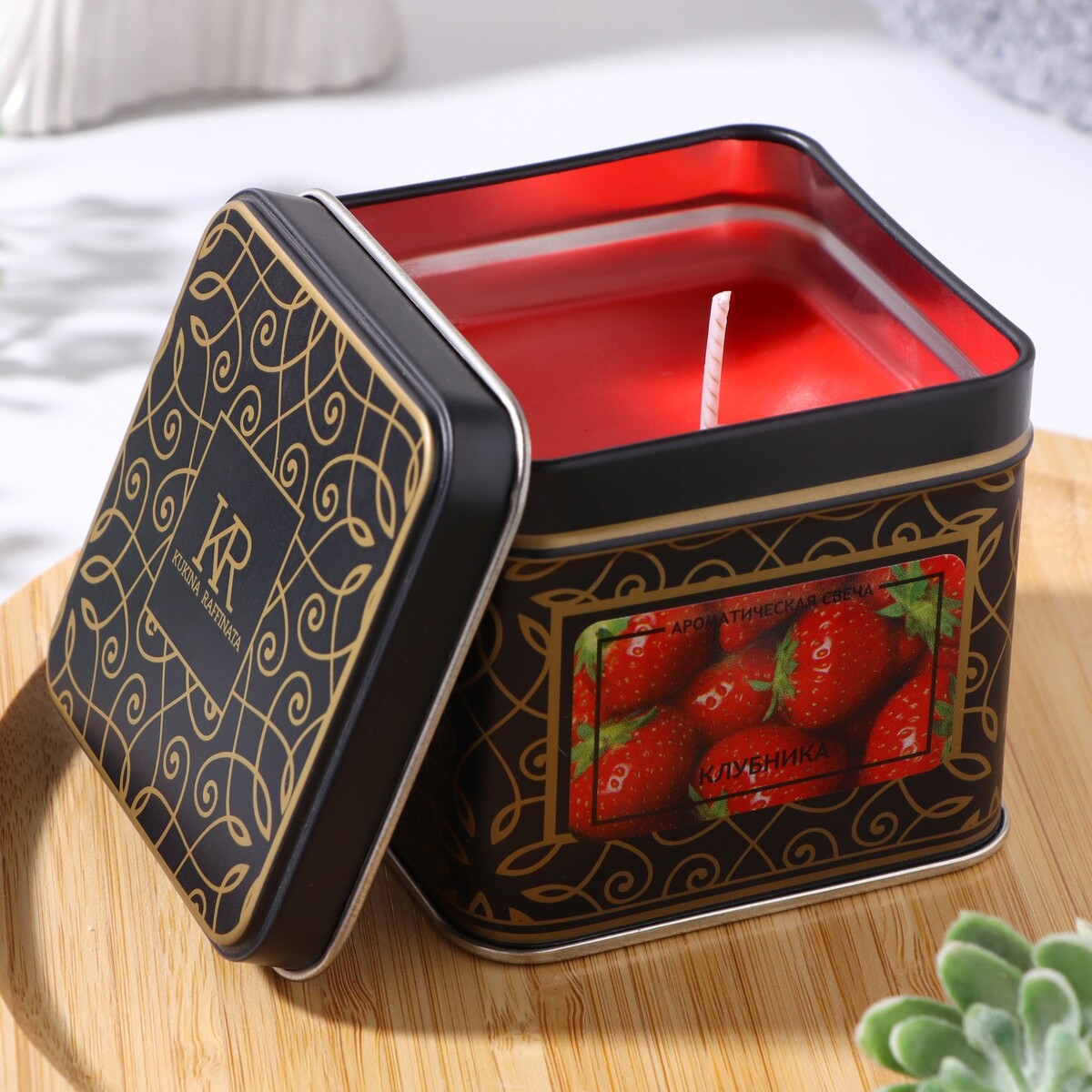 Свечи ароматические в жестяной банке магнитный набор в жестяной коробке модный образ зима лето